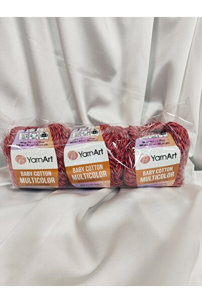 Yarnart BABY COTTON Multicolor El Örgü İpi (3 Adet) - 5209