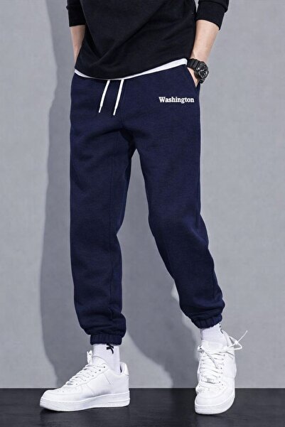 Le Vion Ανδρικό αθλητικό παντελόνι σε μπλε ναυτικό χρώμα Παντελόνι jogger με ...