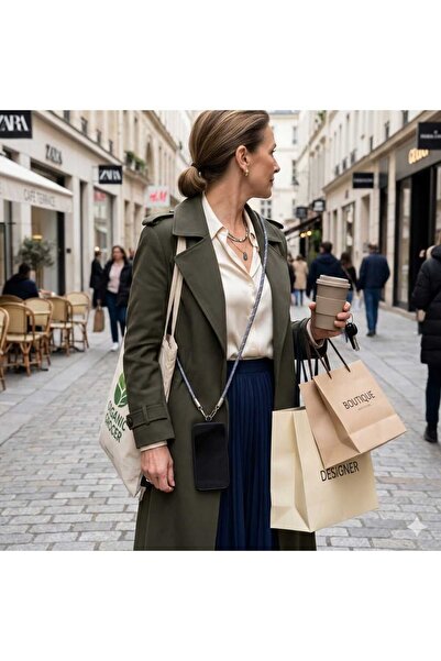 moonparacord Phone Neck Strap 70 cm Gray