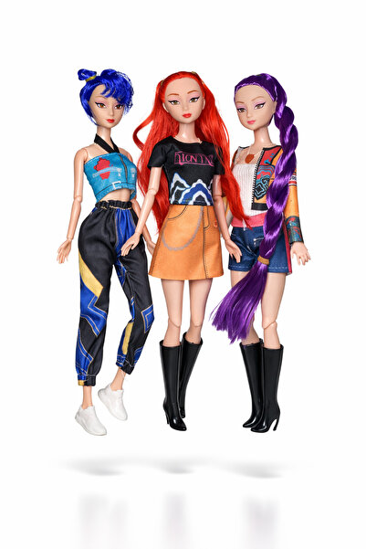 OEM Set of 3 Musical Dolls 32 cm Kpop Demon Hunters / K-pop Demon Hunters - C...