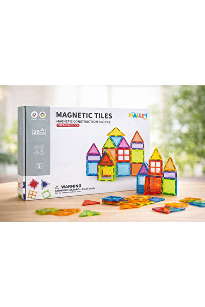 synshop Minecraft Tarzı Manyetik Mıknatıslı Yapı Blok Küp Karo Blok 26 Parça ...