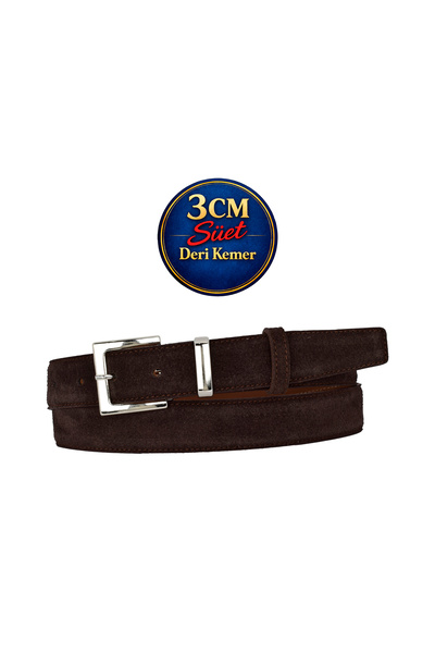 GoDeri Prava koža , 3 cm set srebrne boje Sa kopčom , tamno smeđa Antilop , p...