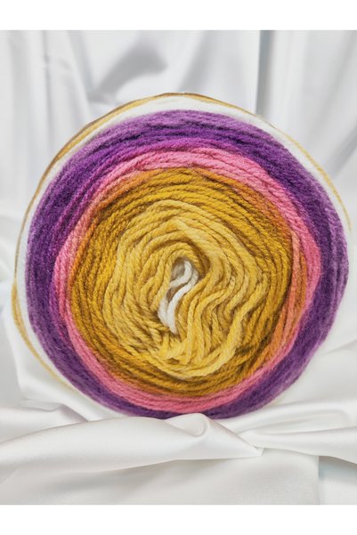 PAPATYA YARNS Papatya Cake Ebruli Hand Knitting Yarn (1 Piece) 150Gr. Color: 220