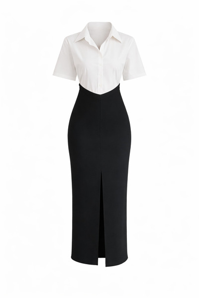 HAZELANNA Poplin Garnili Premium Elbise