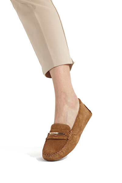 Ateş Γυναικεία σουέτ loafer μπαλαρίνες casual παπούτσια