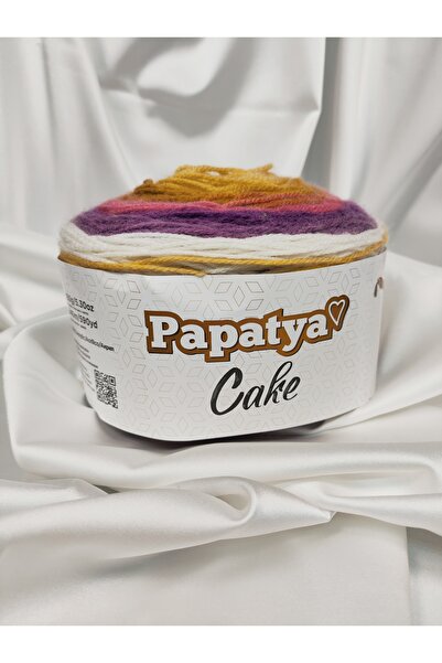 PAPATYA YARNS PAPATYA CAKE Fir de tricotat manual Ebruli (1 bucată) 150gr. Cu...