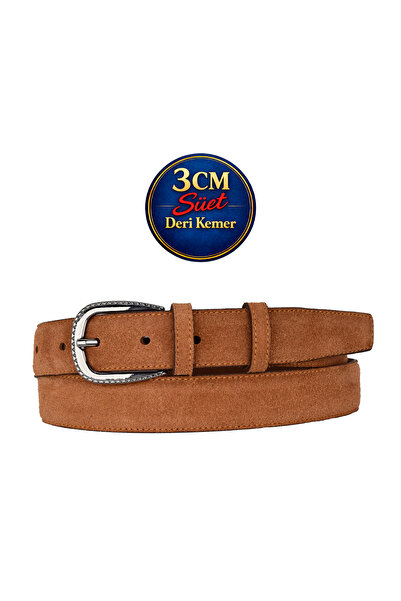 GoDeri Prava koža , 3 cm crna nikl boja Sa kopčom , cimet Antilop , šivane kl...