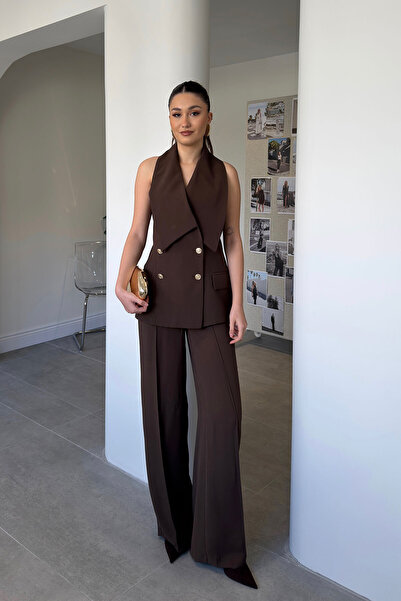 MAGARDE Special Design New Season Vest Set Set - Brown