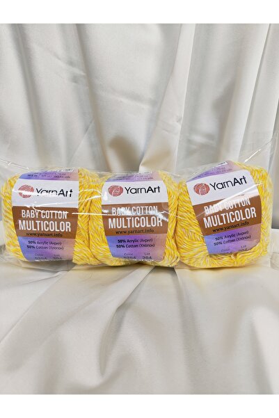 Yarnart BABY COTTON Multicolor El Örgü İpi (3 Adet) - 5204