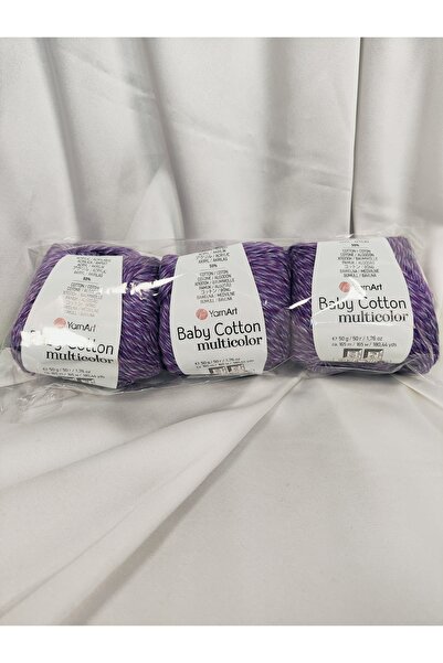 Yarnart BABY COTTON Fir multicolor pentru tricotat manual (3 bucăți) - 5218