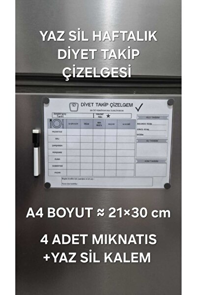 URDE Yaz Sil Beslenme ve Diyet Listesi Haftalık Diyet Çizelgesi Magnet-Su ve ...
