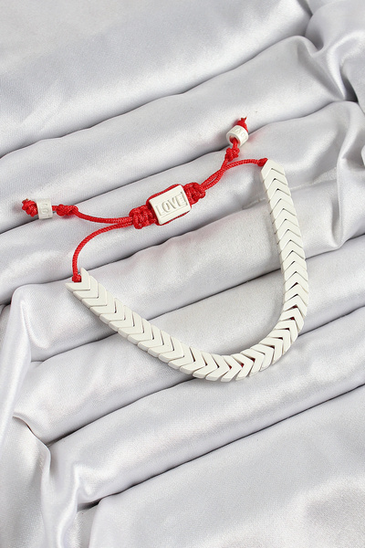 online kapsulavm avm alışveriş White Juju Women's Bracelet with Brass Elevator
