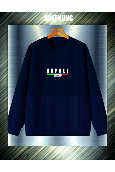 HOFFNUNG Unisex Cotton Lu Oversized Napoli Hoffning Printed Hooded Collar Com...