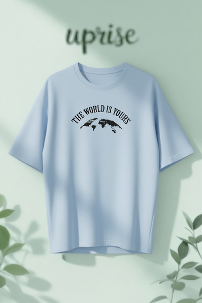 Vordevia Ο κόσμος είναι δικός σου με τύπωμα Βαμβάκι lu oversized T-shirt