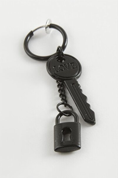 Angel Of Life Lock Key Men's Steel Earrings
