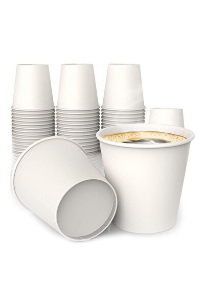 GENERIC4 Disposable Paper Cups Set for Espresso - 50 Pieces White