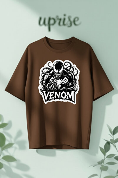Vordevia Venom cu imprimeu bumbac lu supradimensionat tricou
