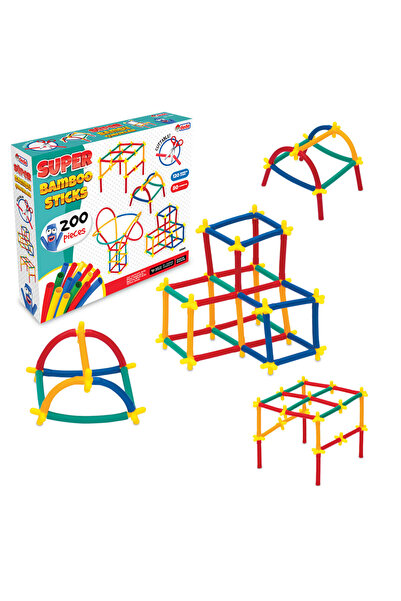 Sayıcı Kids Fun Bamboo Sticks 200 Pieces |   +3 Years Old Creative Stem Build...