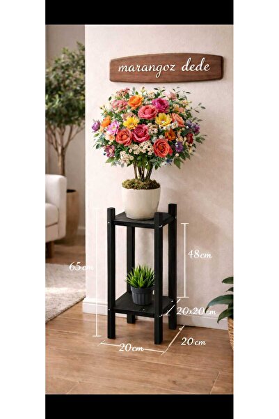 KOVANCI MARANGOZ DEDE AHŞAP SAKSILIK SAKSI STANDI DEKORATİF RAF DÜZENLEYİCİ