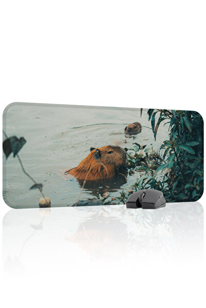 mousepad bastir Mousepad de gaming din cauciuc cusut Capybara antialunecare V...