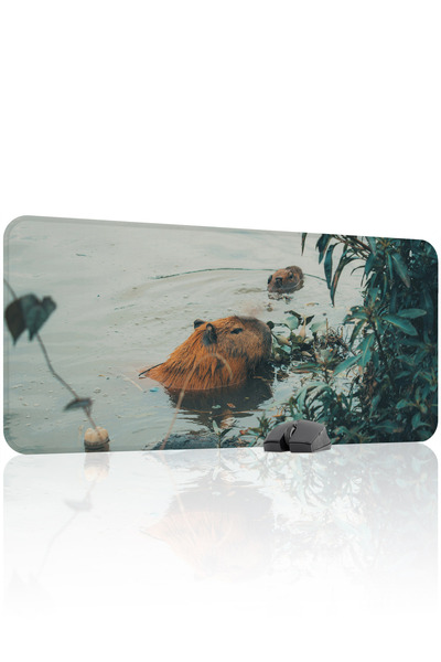 mousepad bastir Mousepad de gaming din cauciuc cusut Capybara antialunecare V...