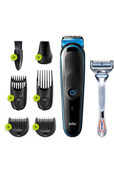 Braun 7-in-1 Multigrooming Kit MGK3242, 4 Combs, 80 min + Gillette SkinGuard ...