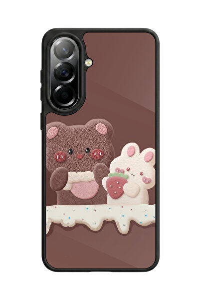 Aksel Kılıf متوافق مع هاتف سامسونج جالاكسي A37 مطبوع، أسود مطفي، سيليكون ناعم...