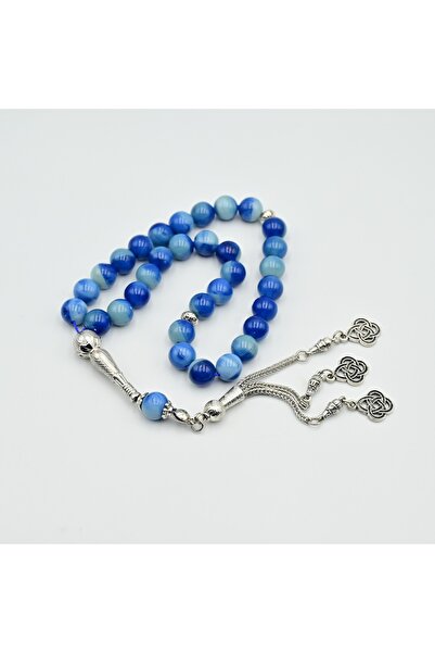GENERAL A distinctive men's rosary with a Mongolian agate stone and a black a...