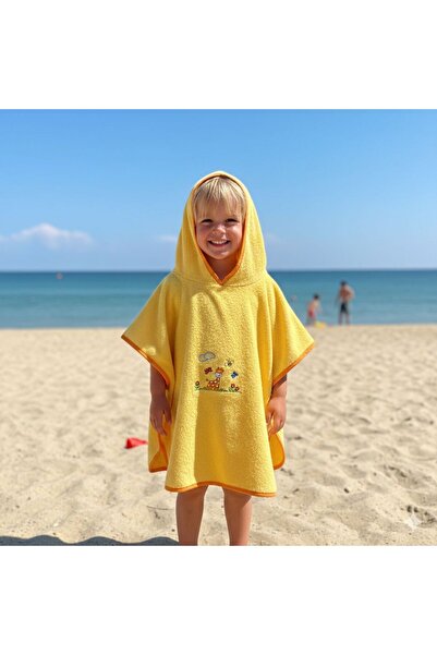 zera collection Premium Water Absorbent 100% Cotton Hooded Kids Poncho - Quic...