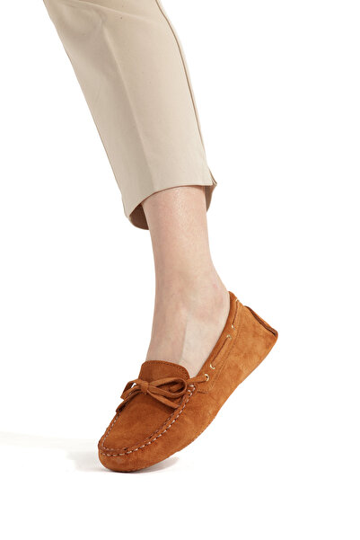 Ateş Genuine Cowhide Suede Women's Loafers Casual Shoes