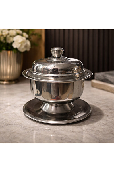 China تمرية ستانلس ستيل فاخرة بقاعدة – تصميم أنيق بلمسة عصرية