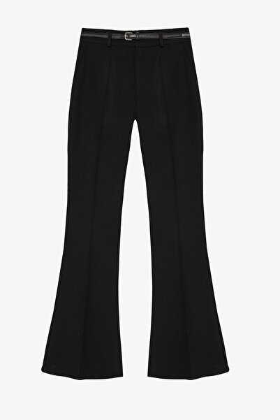 Quzu Women's Canvas Trousers Pnt01061 Black