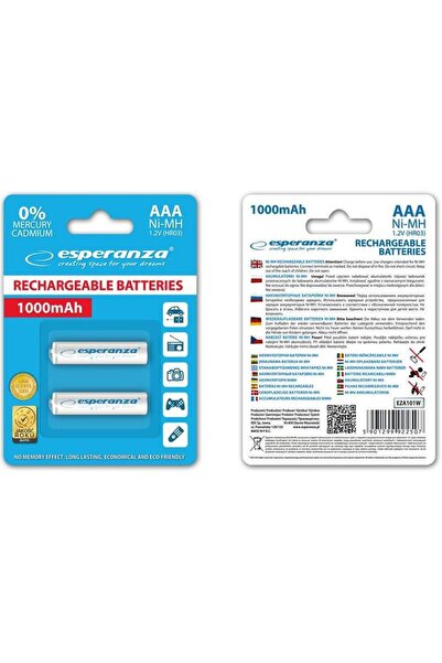 ESPERANZA Acumulatori Foto EZA101W, AAA, Ni-MH, 1000mAh x 2