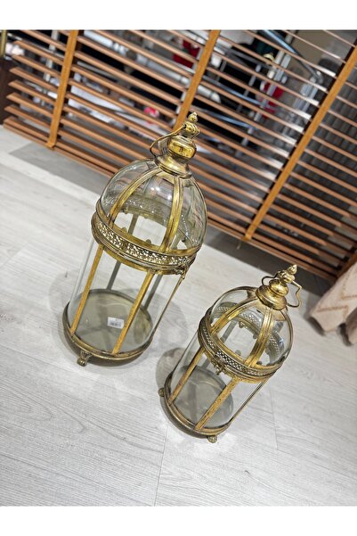 hediye ESTERHOMEDECOR 2’li Ferforje kapaklı eskitme model cam mumluk