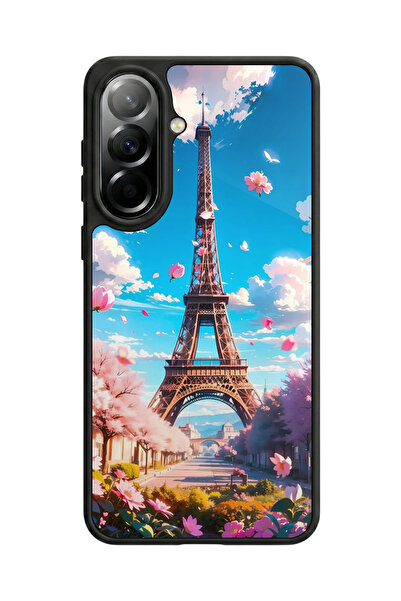 Aksel Kılıf متوافق مع هاتف سامسونج جالاكسي A57 مطبوع، أسود مطفي، سيليكون ناعم...