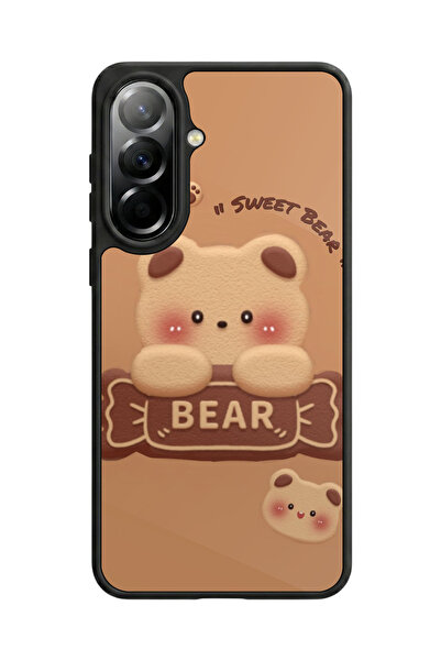 Aksel Kılıf متوافق مع هاتف سامسونج جالاكسي A37 مطبوع، أسود مطفي، سيليكون ناعم...