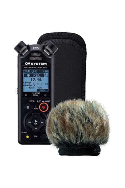 Olympus Στερεοφωνική συσκευή εγγραφής OM SYSTEM LS-P5, γραμμικό PCM, κιτ προσ...