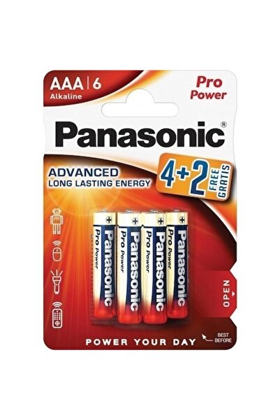 PANASONIC Batteries LR03PPG/6BP 4+2 Pro Power Alkaline AAA, 6 pcs,