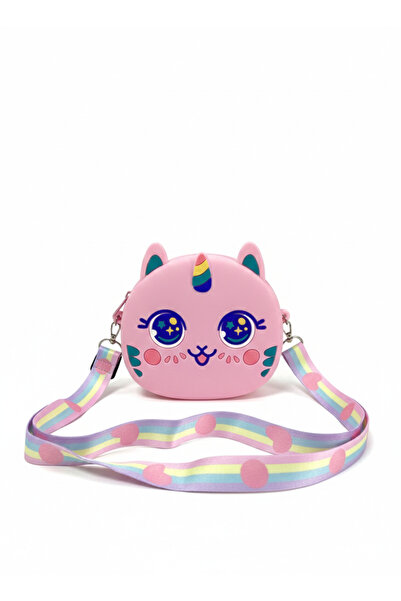 synshop Unicorn Pink Popitli Ρυθμιζόμενο λουράκι σιλικόνης Τσάντα ώμου Δώρο γ...