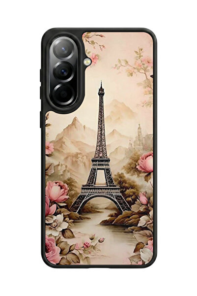 Aksel Kılıf متوافق مع هاتف سامسونج جالاكسي A37 مطبوع، أسود مطفي، سيليكون ناعم...