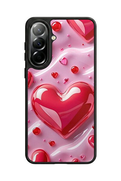 Aksel Kılıf متوافق مع هاتف سامسونج جالاكسي A57 مطبوع، أسود مطفي، سيليكون ناعم...