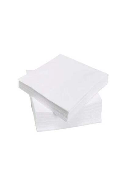 GENERIC4 مجموعة مناديل ورقية بيضاء للطاولة، 100 قطعة