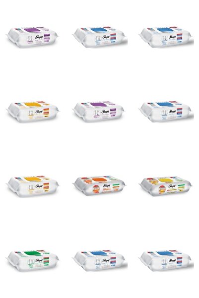 Sleepy Set 12 Șervețele Mixte Sleepy: Orchid Garden, Clasic, White Soap, Bleach