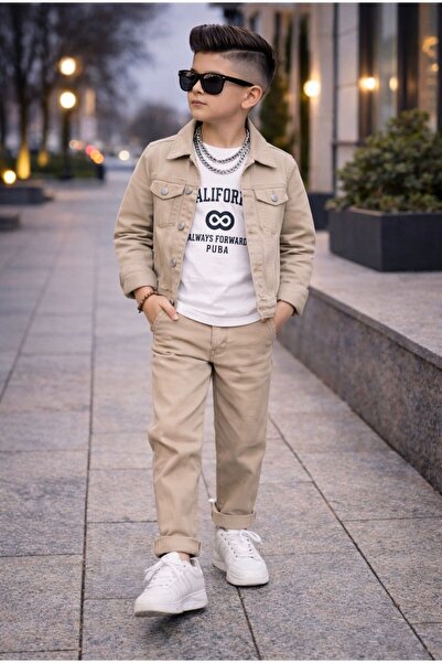 KOKOŞ BEBEK cu imprimeu gabardină Set de 3 piese - Vârsta 3/12 ani - 31674