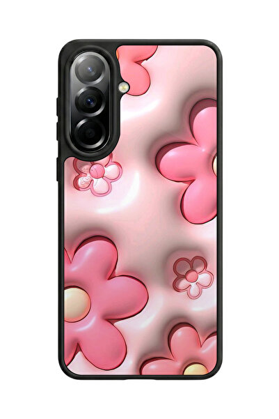 Aksel Kılıf Samsung Galaxy A37 Compatible Printed Case, Matte Black, Soft Sil...