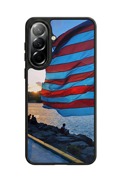 Aksel Kılıf متوافق مع هاتف سامسونج جالاكسي A37 مطبوع، أسود مطفي، سيليكون ناعم...