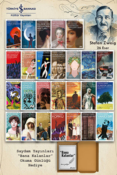 TÜRKİYE İŞ BANKASI KÜLTÜR YAYINLARI Stefan Zweig 26 Eser | Satranç - Korku - ...