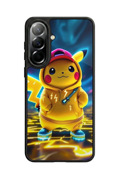 Aksel Kılıf متوافق مع هاتف سامسونج جالاكسي A37 مطبوع، أسود مطفي، سيليكون ناعم...