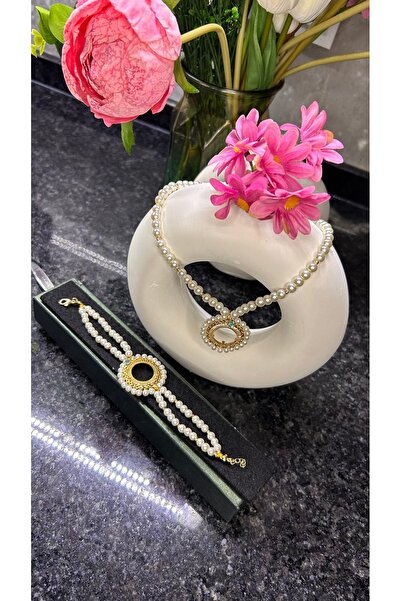 Figür Dünyası Miniş Oyuncaklar İnci kolye çeyrek takılan inci set kolye ve bi...