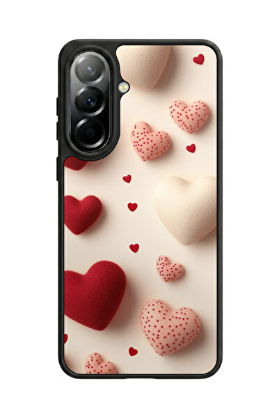 Aksel Kılıf Samsung Galaxy A37 Compatible Printed Case, Matte Black, Soft Sil...